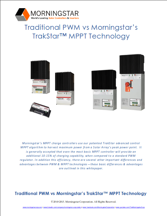 Traditional PWM vs Trakstar MPPT